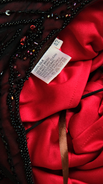 Crimson Rose dress (S/M, M)