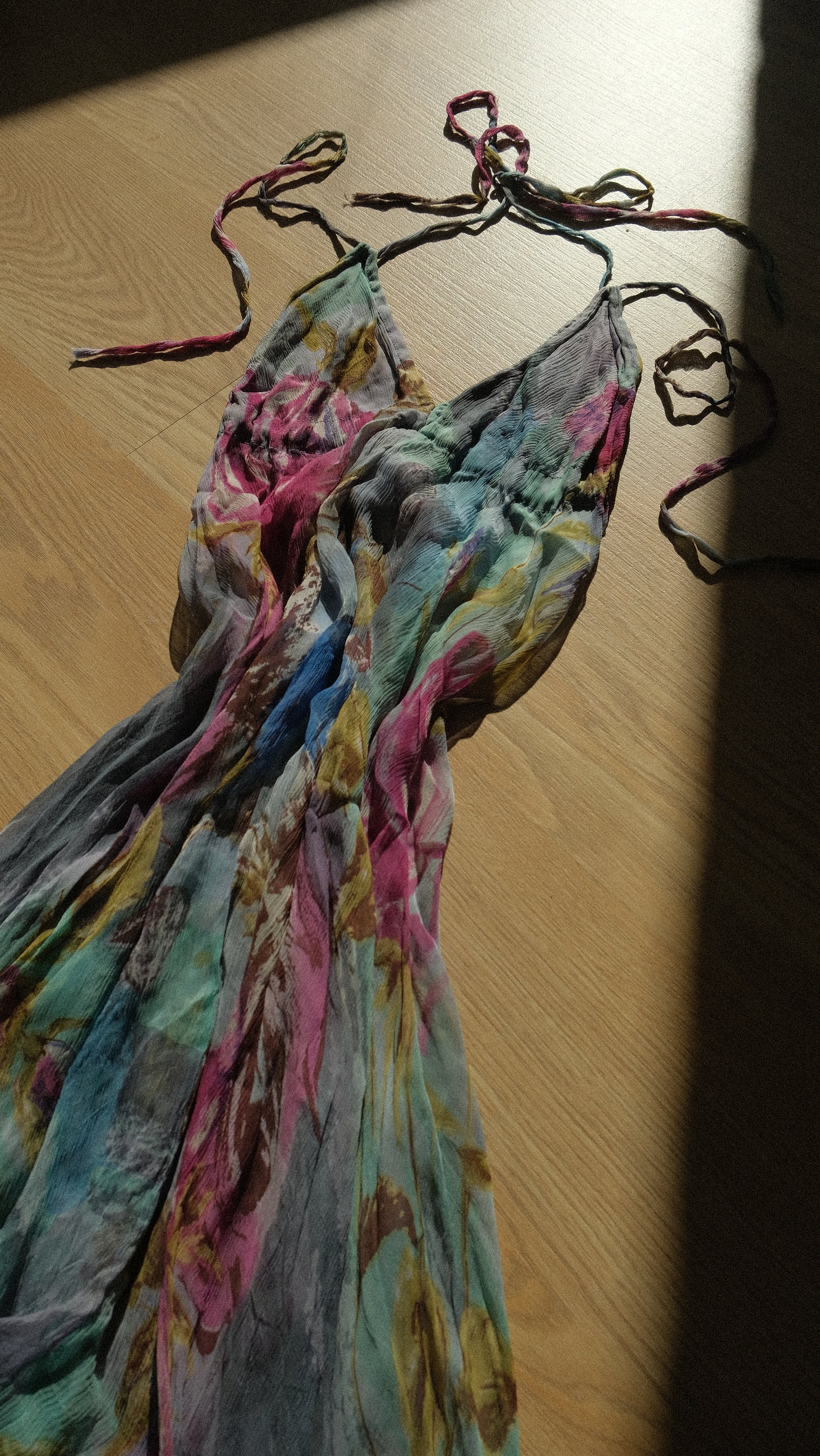 Vintage floral flowy summer dress (S-M)