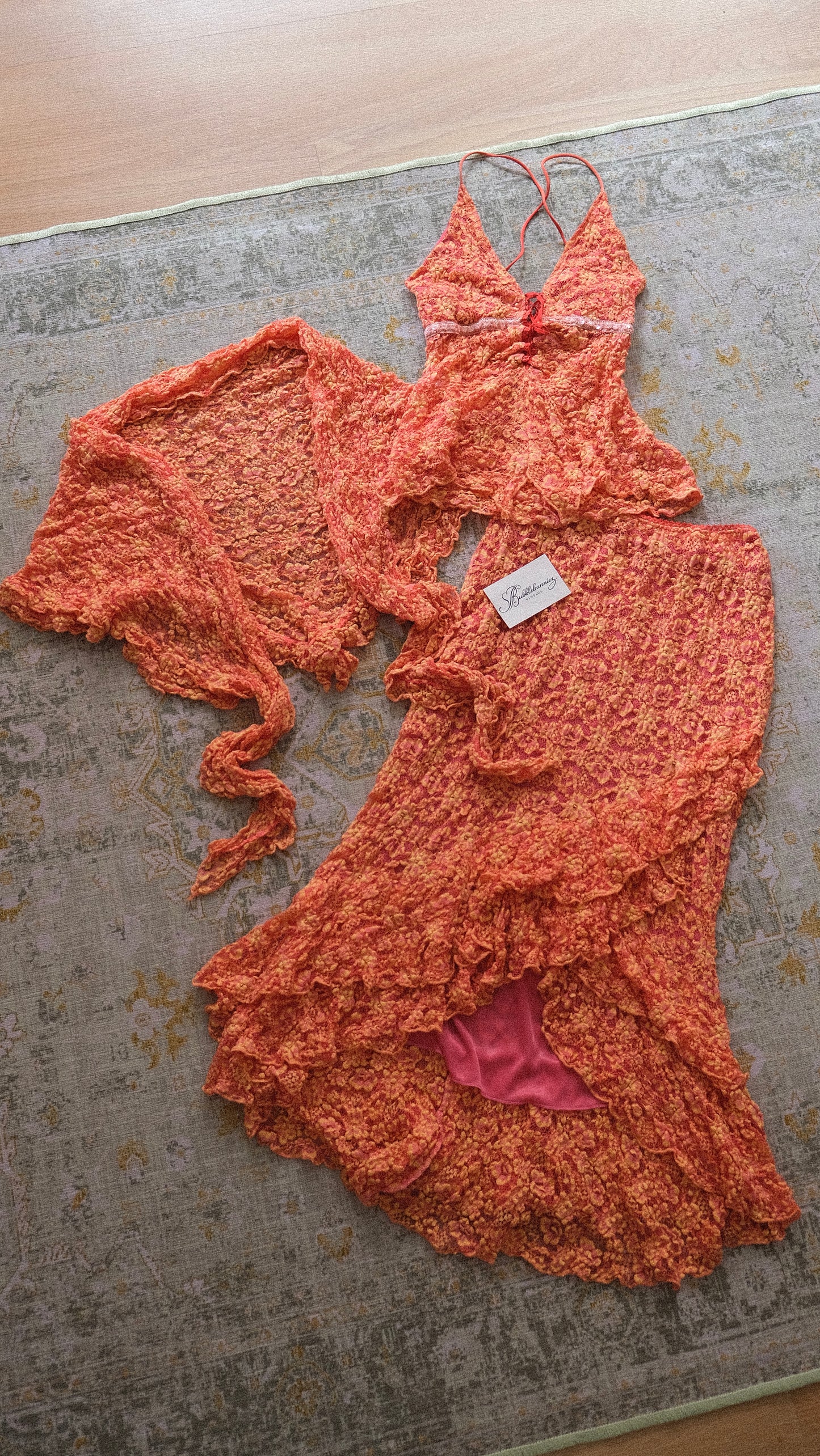 Orange & pink Spanish 3 piece set (M)