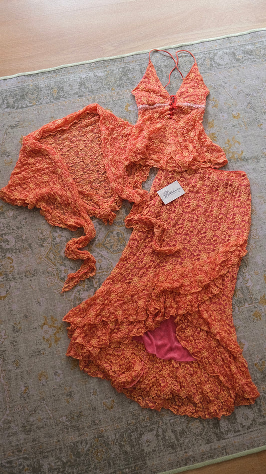 Orange & pink Spanish 3 piece set (M)