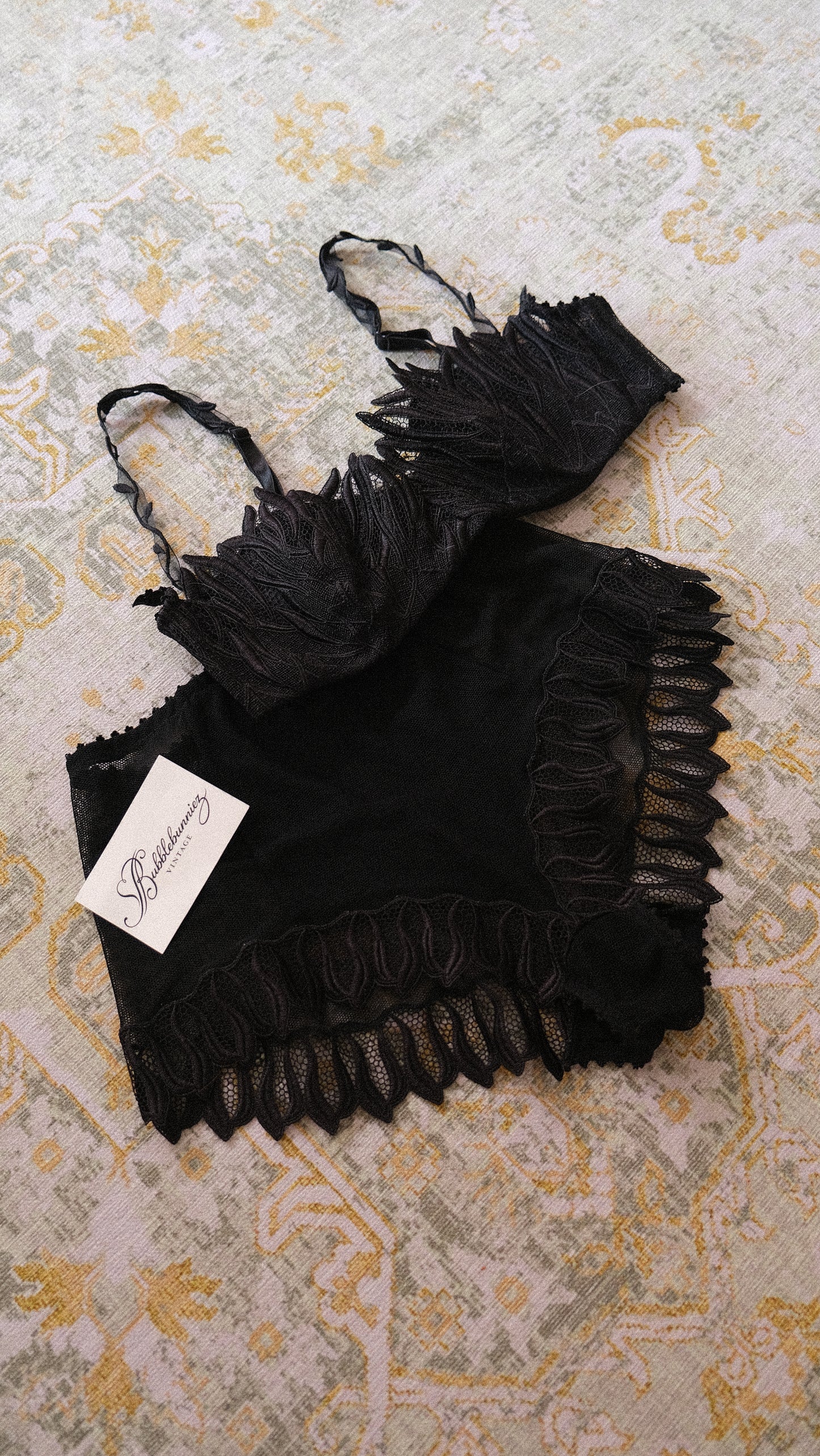 Vintage French swan lingerie set (36B/80B)