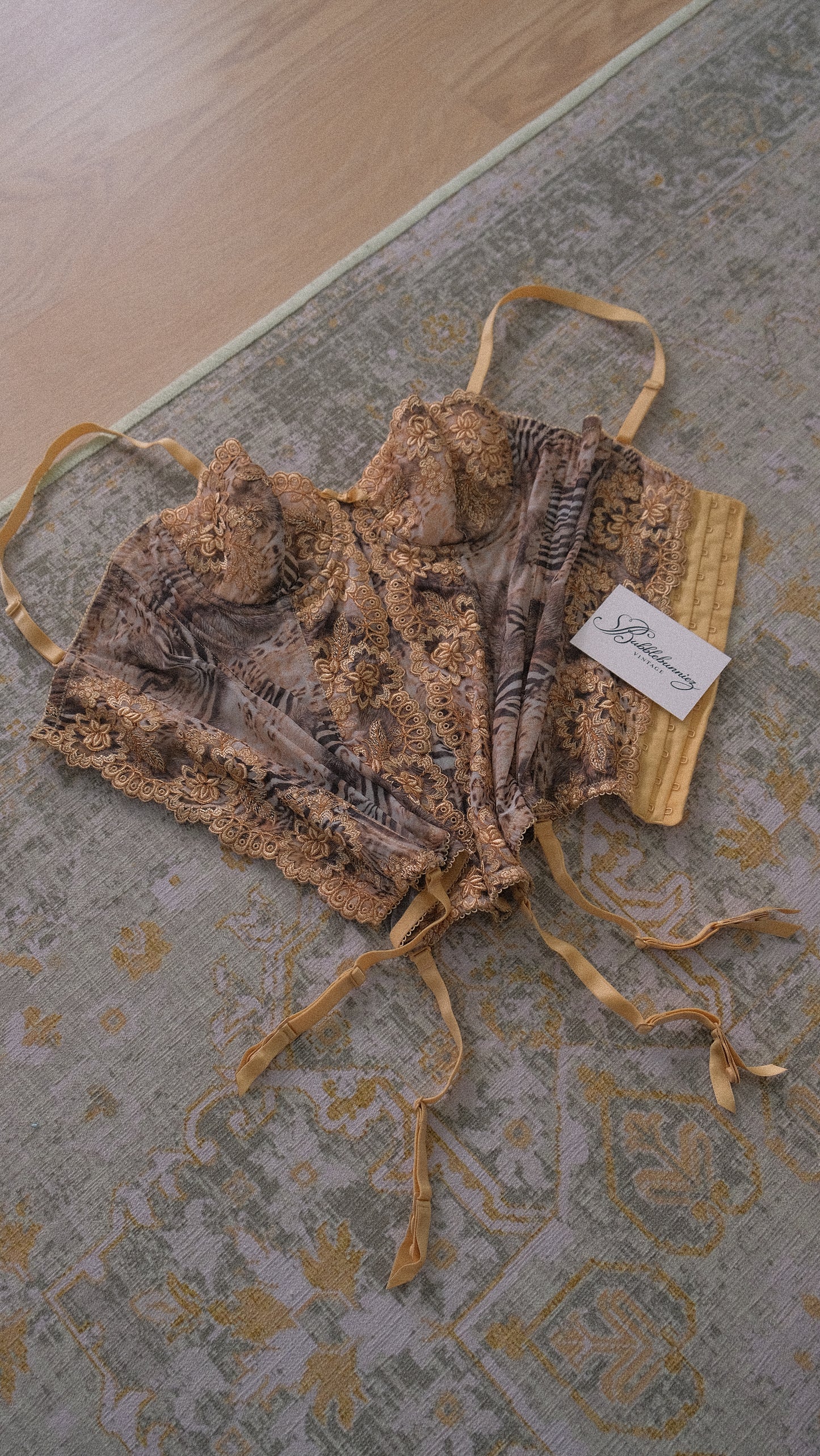 Vintage animal print corset (24B/75B)