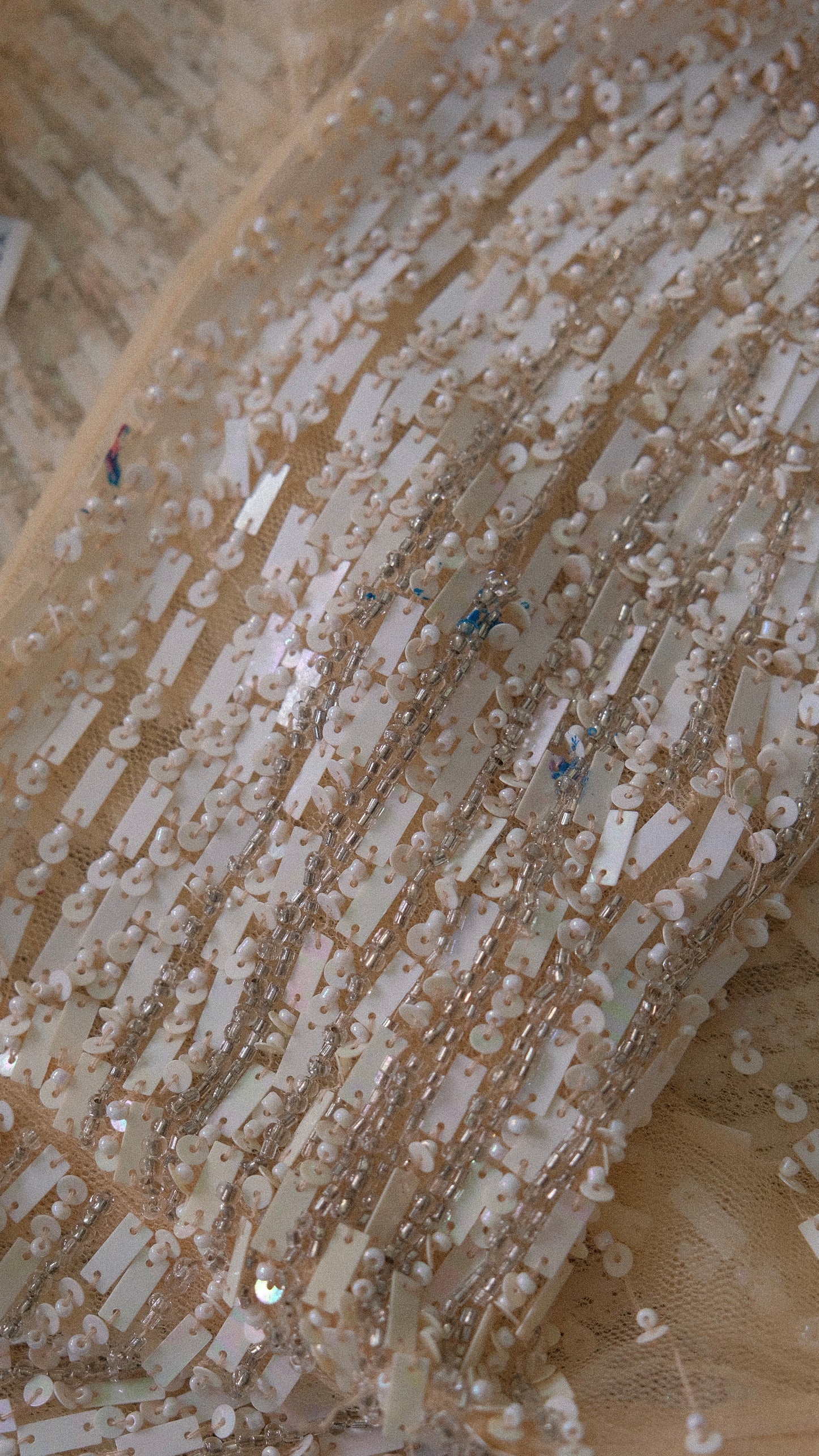 Rare ivory mesh sequin dress (M)