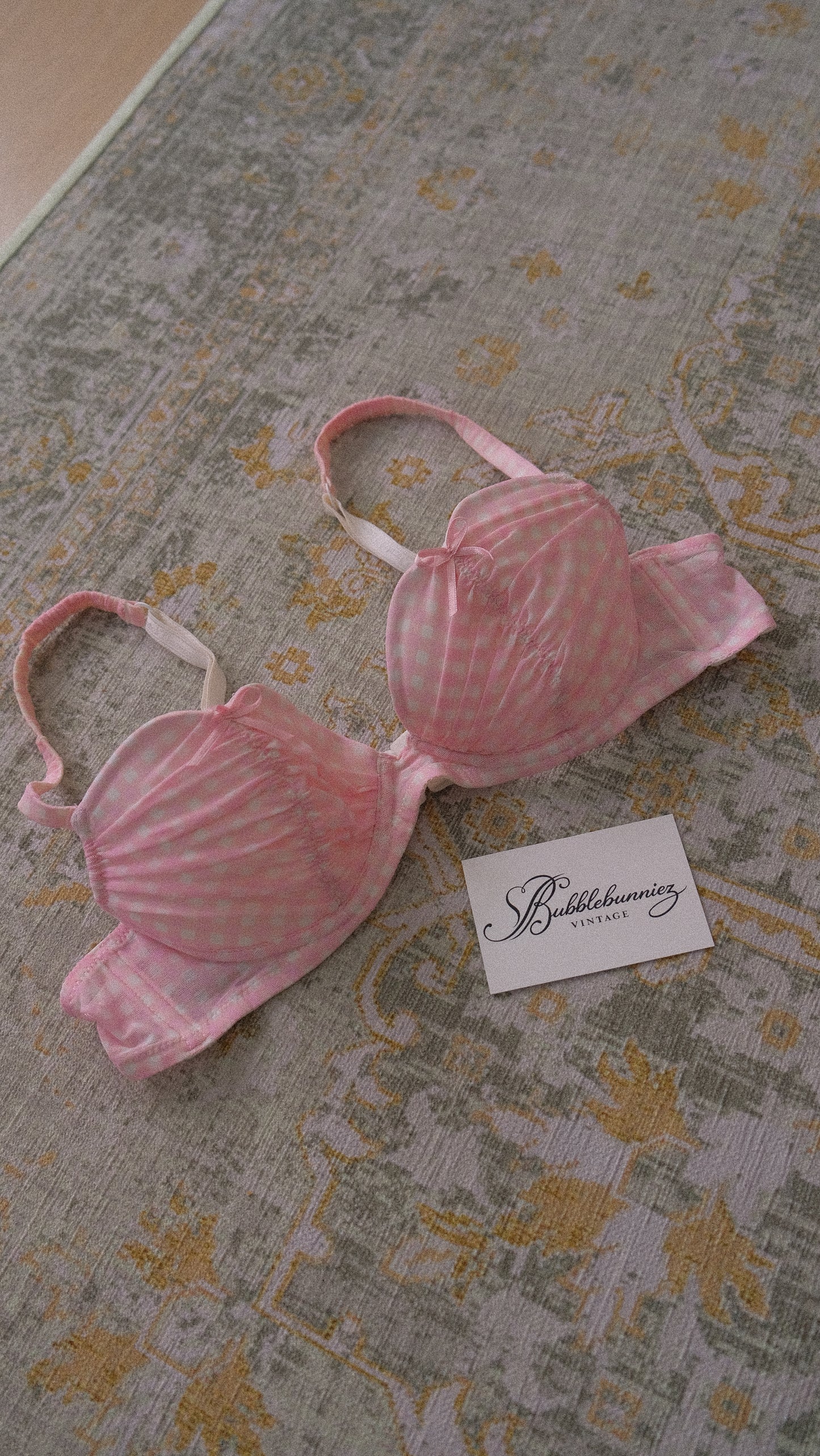 Chantal Thomass pink gingham bra (75A/34A)