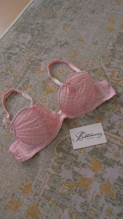 Chantal Thomass pink gingham bra (75A/34A)