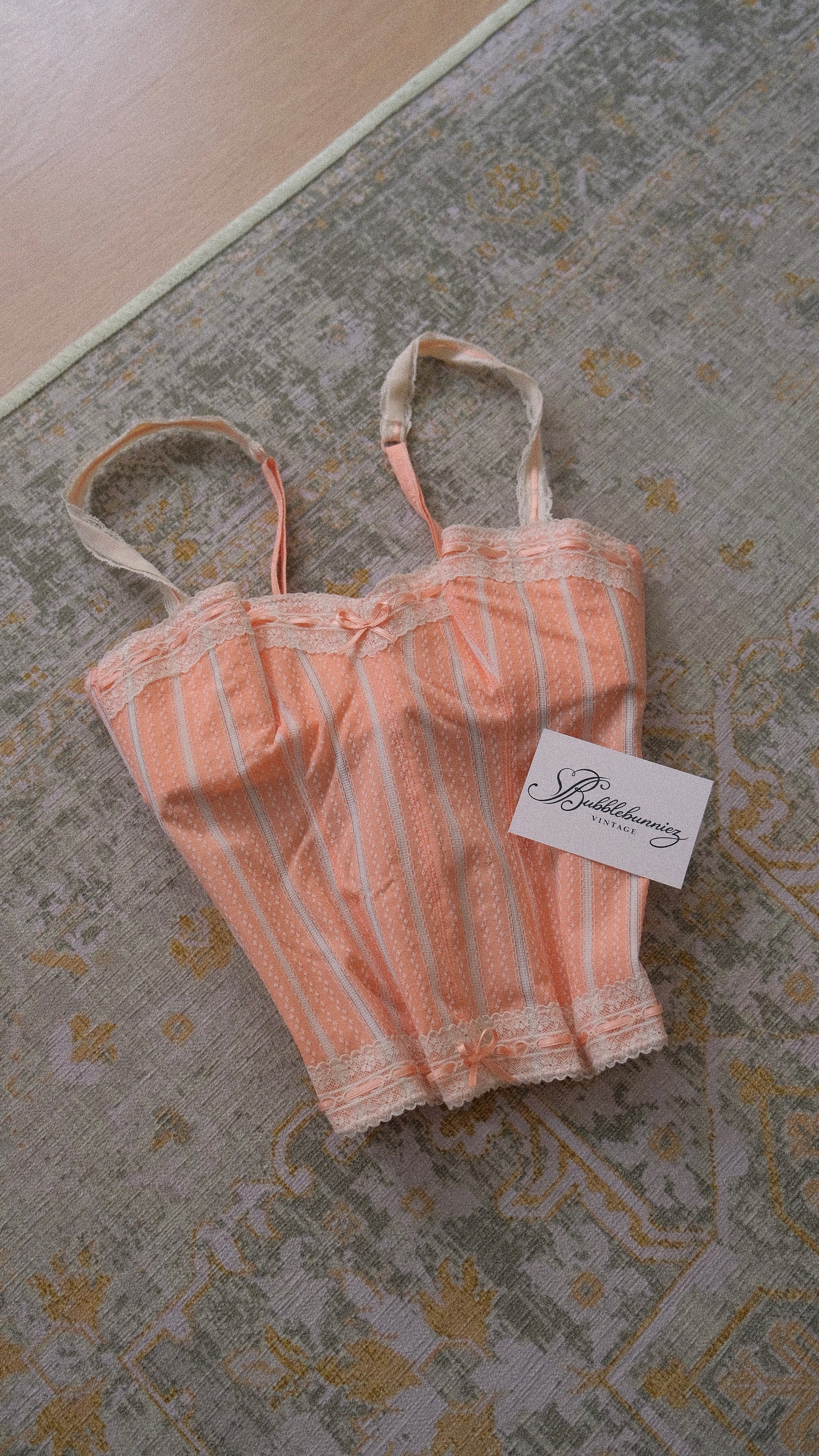 Chantal Thomass salmon pink bustier (32B/70B)
