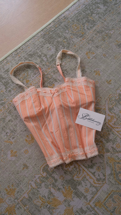 Chantal Thomass salmon pink bustier (32B/70B)