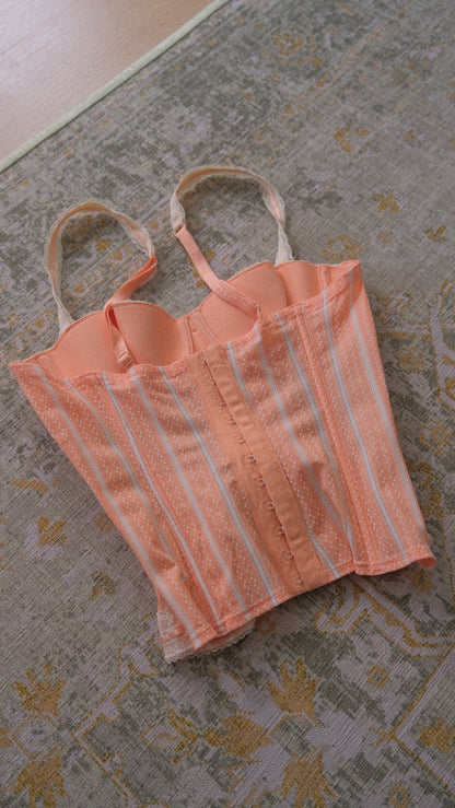 Chantal Thomass salmon pink bustier (32B/70B)