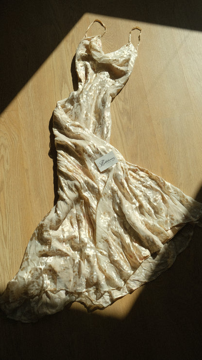 Vintage Monsoon ivory dress (M-L)