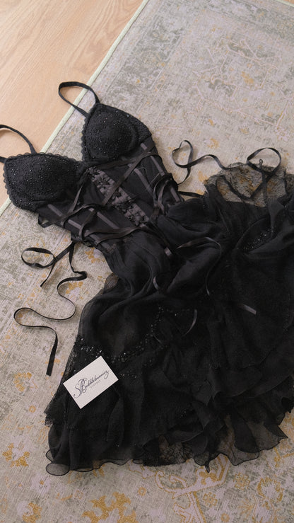 Vintage silk ballerina dress (S/M)