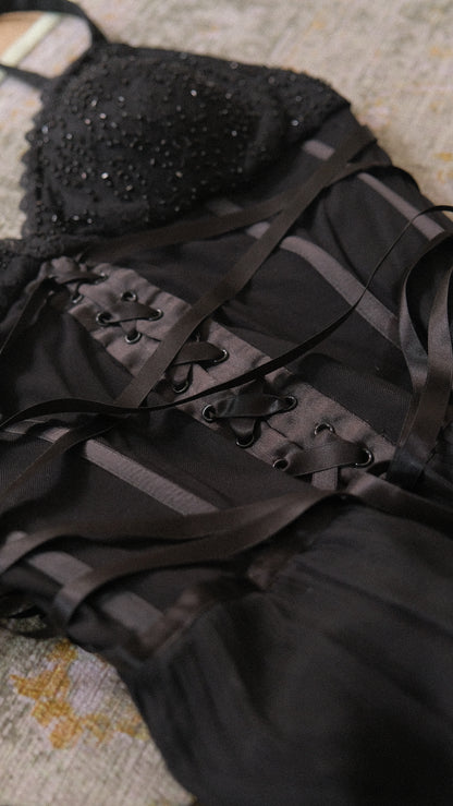 Vintage silk ballerina dress (S/M)