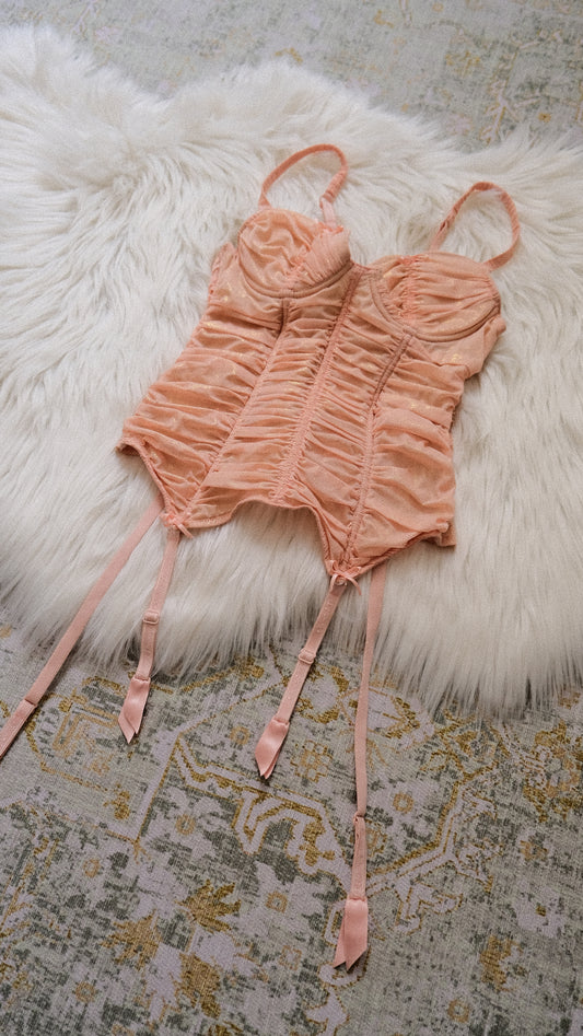 Vintage Sparly Blush corset (32B/70B)