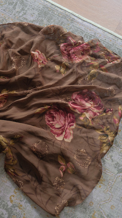 Vintage floral summer dress (S-M)
