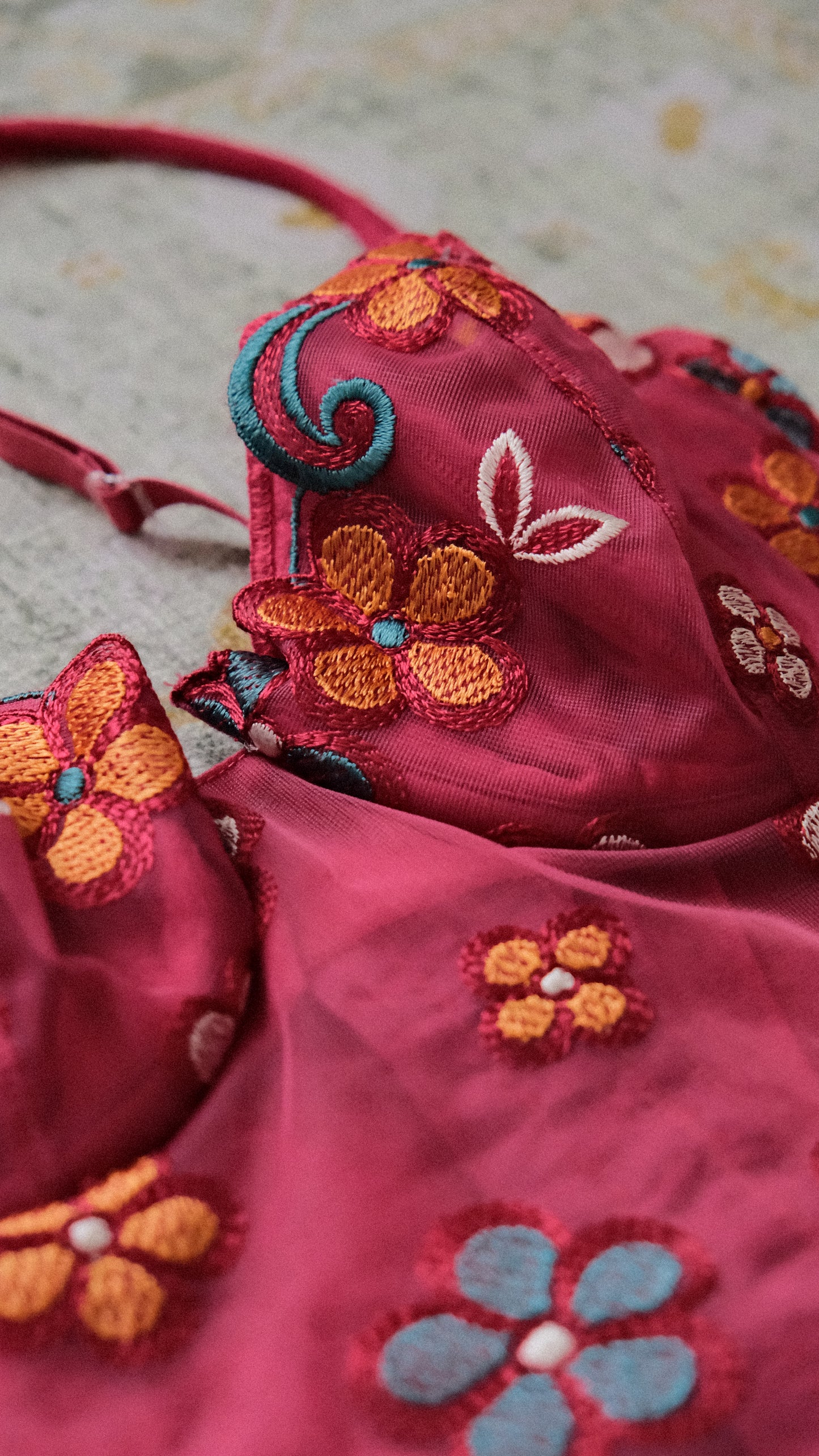 Malizia by La Perla sheer Floral corset (36C/80C)