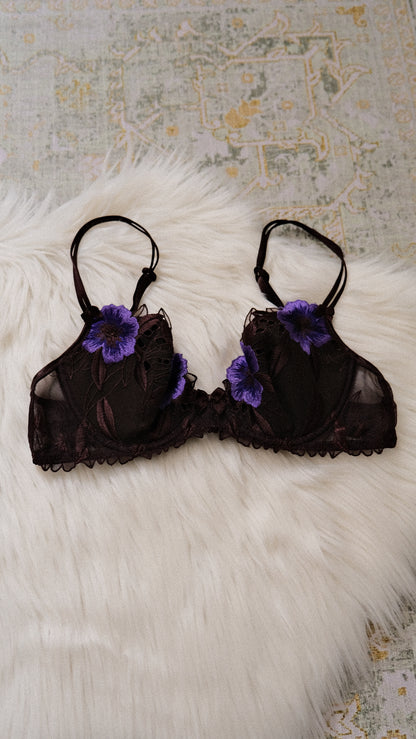 Vintage French Floral bra (75/34, B/C)