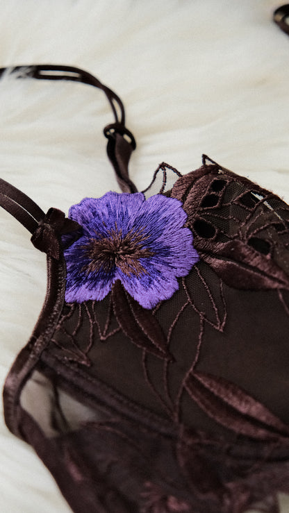 Vintage French Floral bra (75/34, B/C)