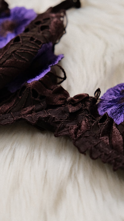 Vintage French Floral bra (75/34, B/C)
