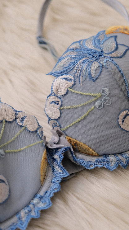 French babyblue Cherry bra (34C/75C)