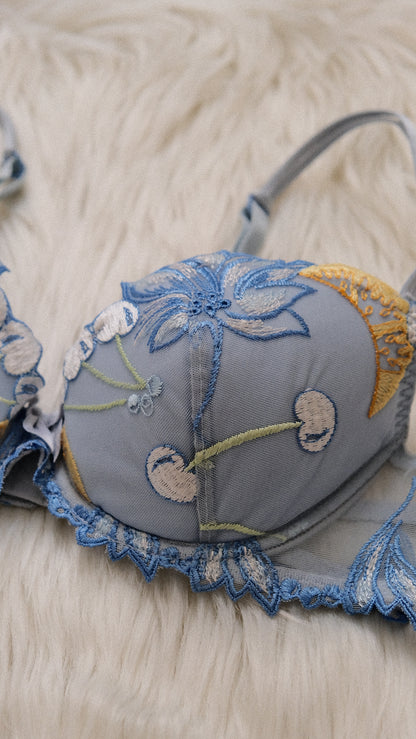 French babyblue Cherry bra (34C/75C)