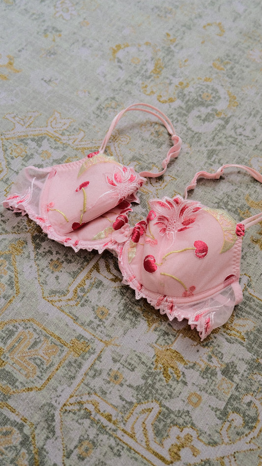 Cherry Pink French bra (34C/75C)