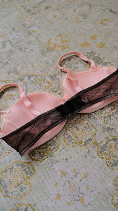 Vintage French Dark Floral bra (34D/75D)