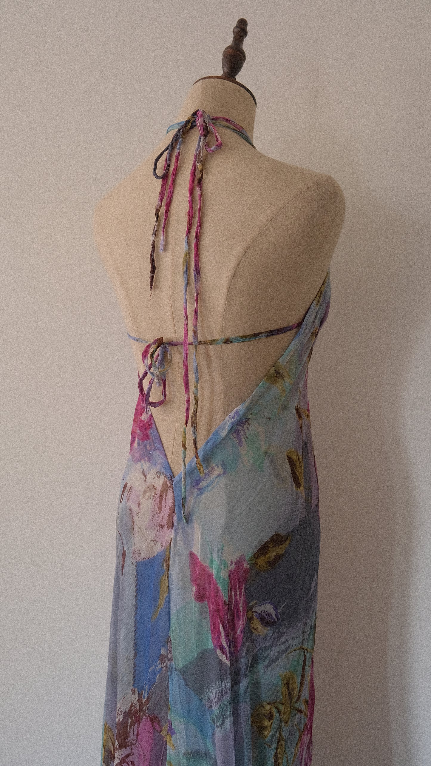 Vintage floral flowy summer dress (S-M)