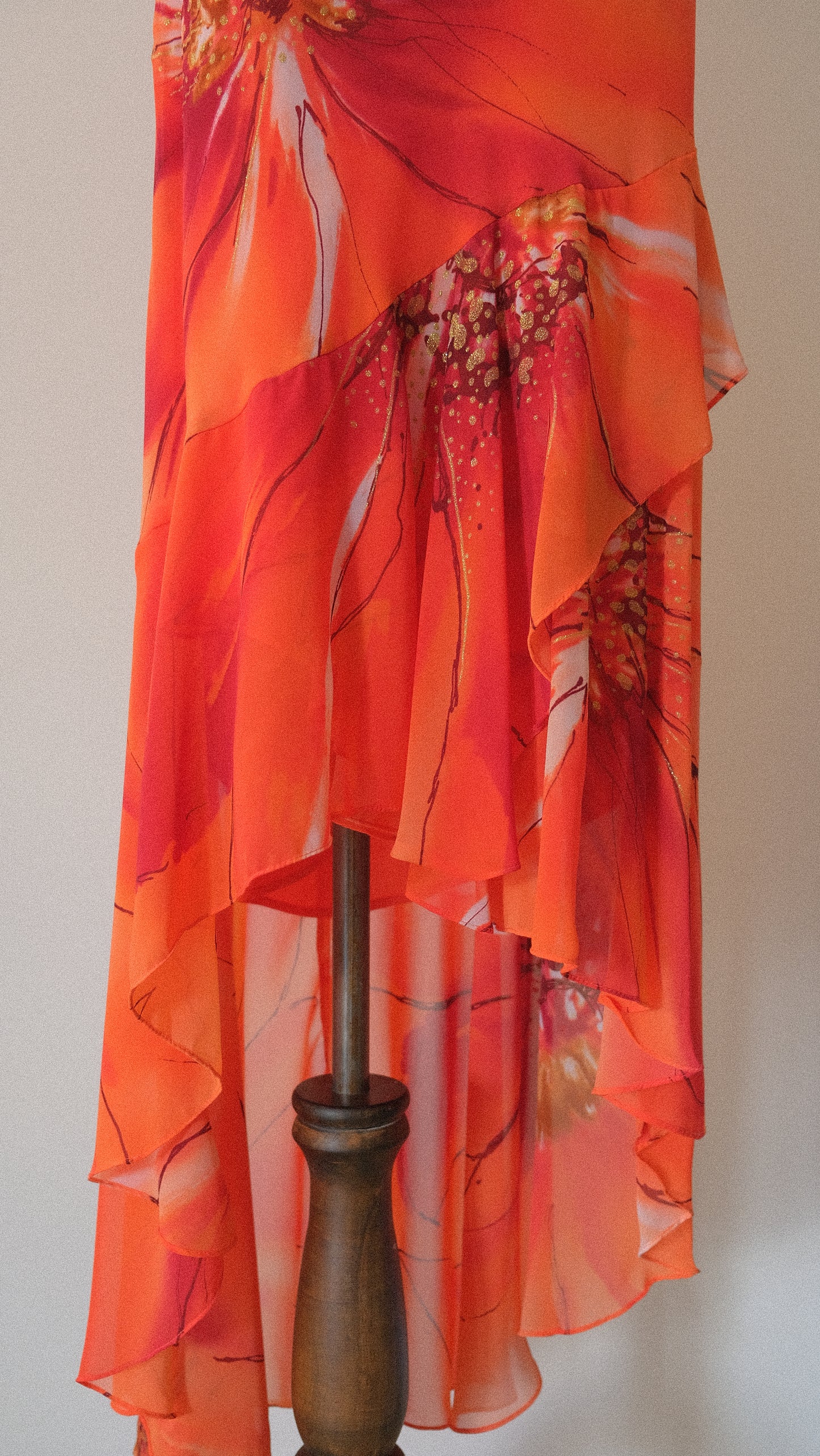Vintage tropical floral dress (S-M)