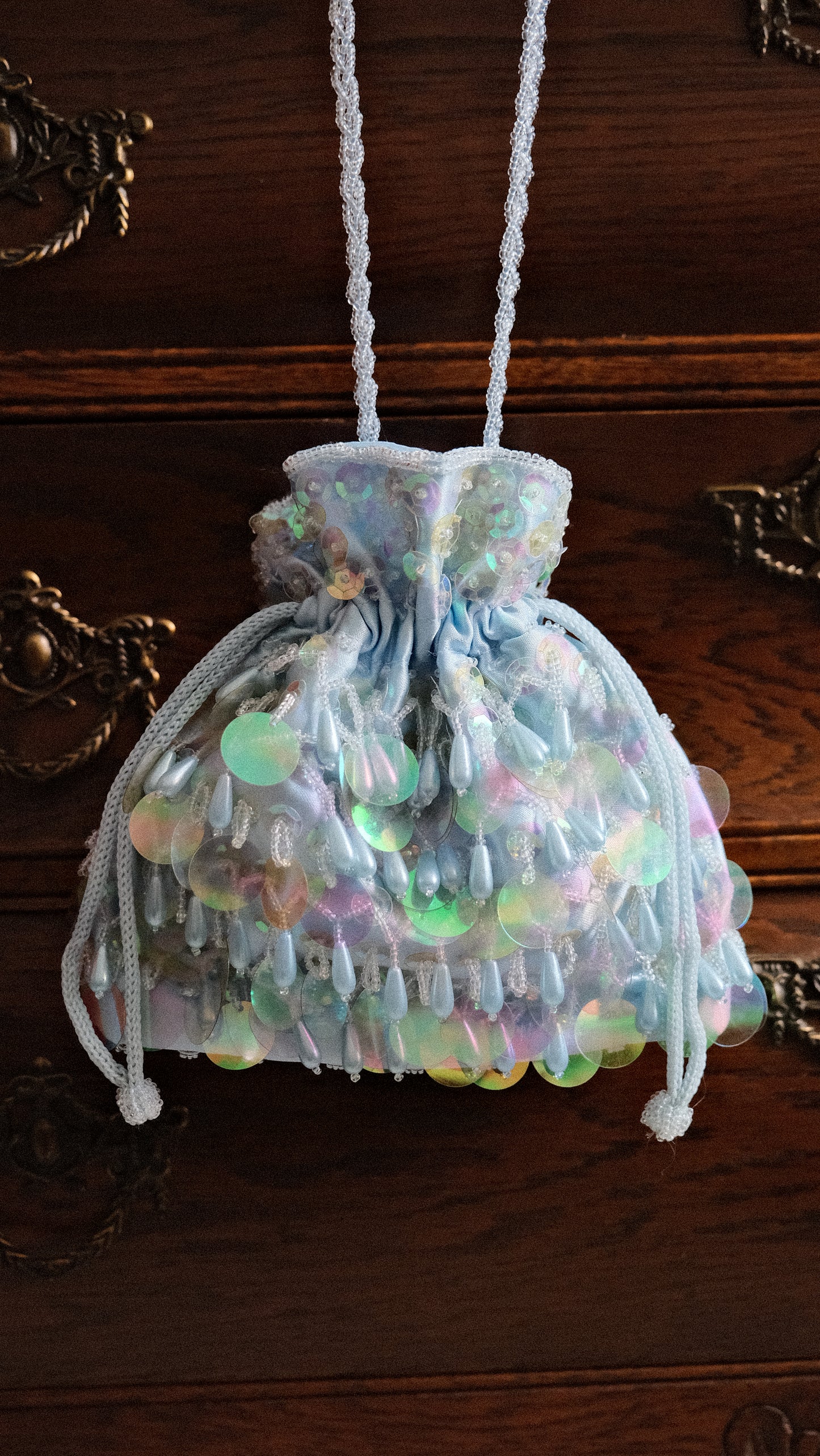 Shimmering tidepool pouch