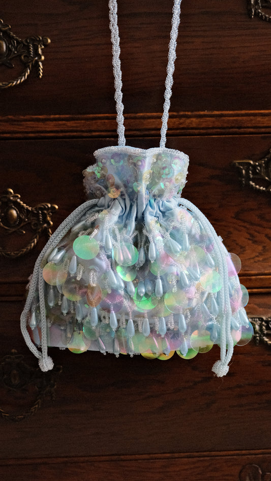 Shimmering tidepool pouch