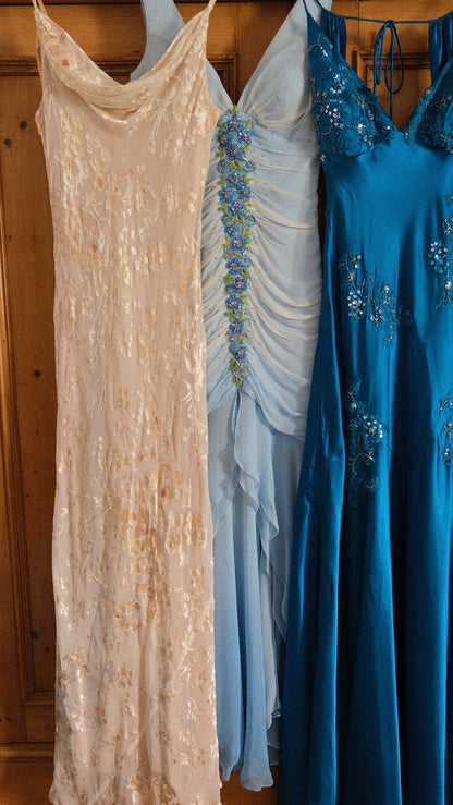 Vintage Monsoon ivory dress (M-L)