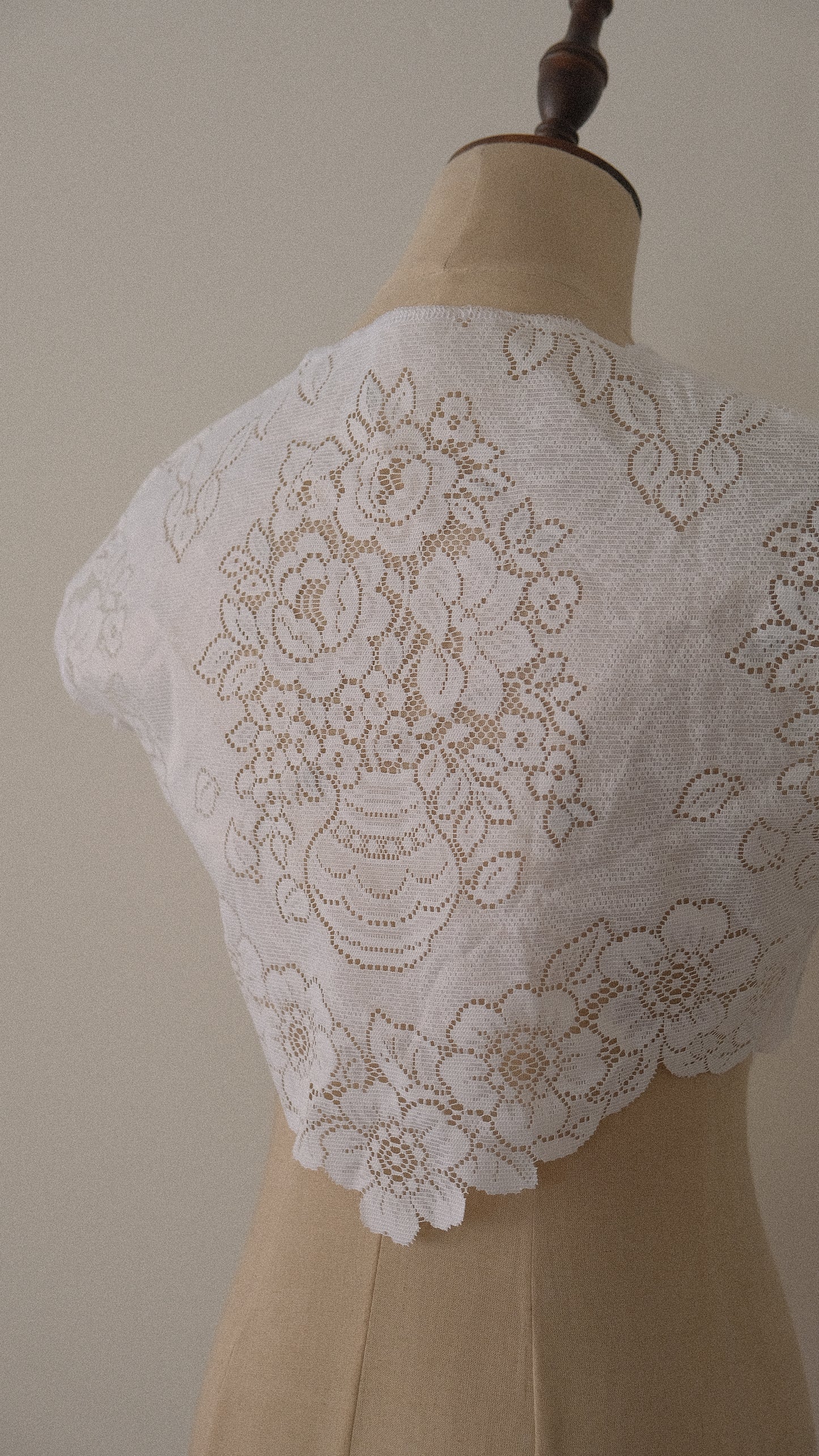 Bridal white lace bolero (XS-M)