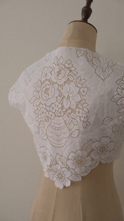 Bridal white lace bolero (XS-M)