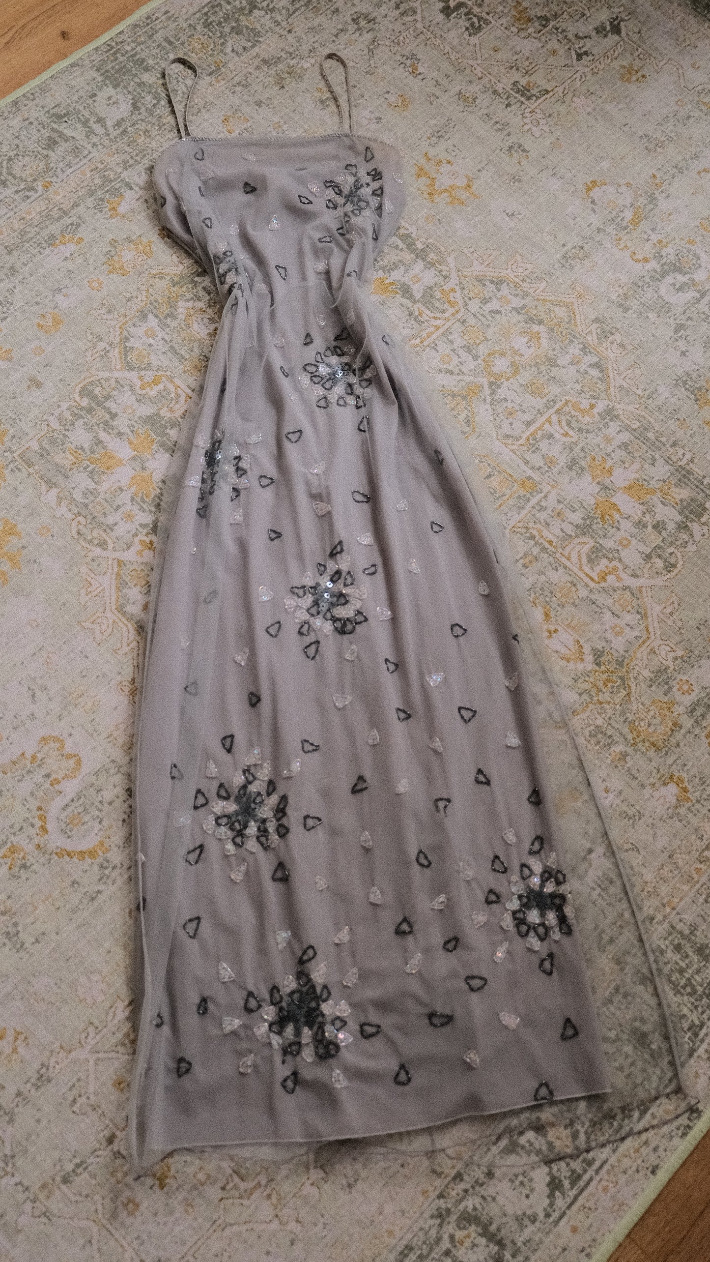 Dove Grey sheer dress (M-L)