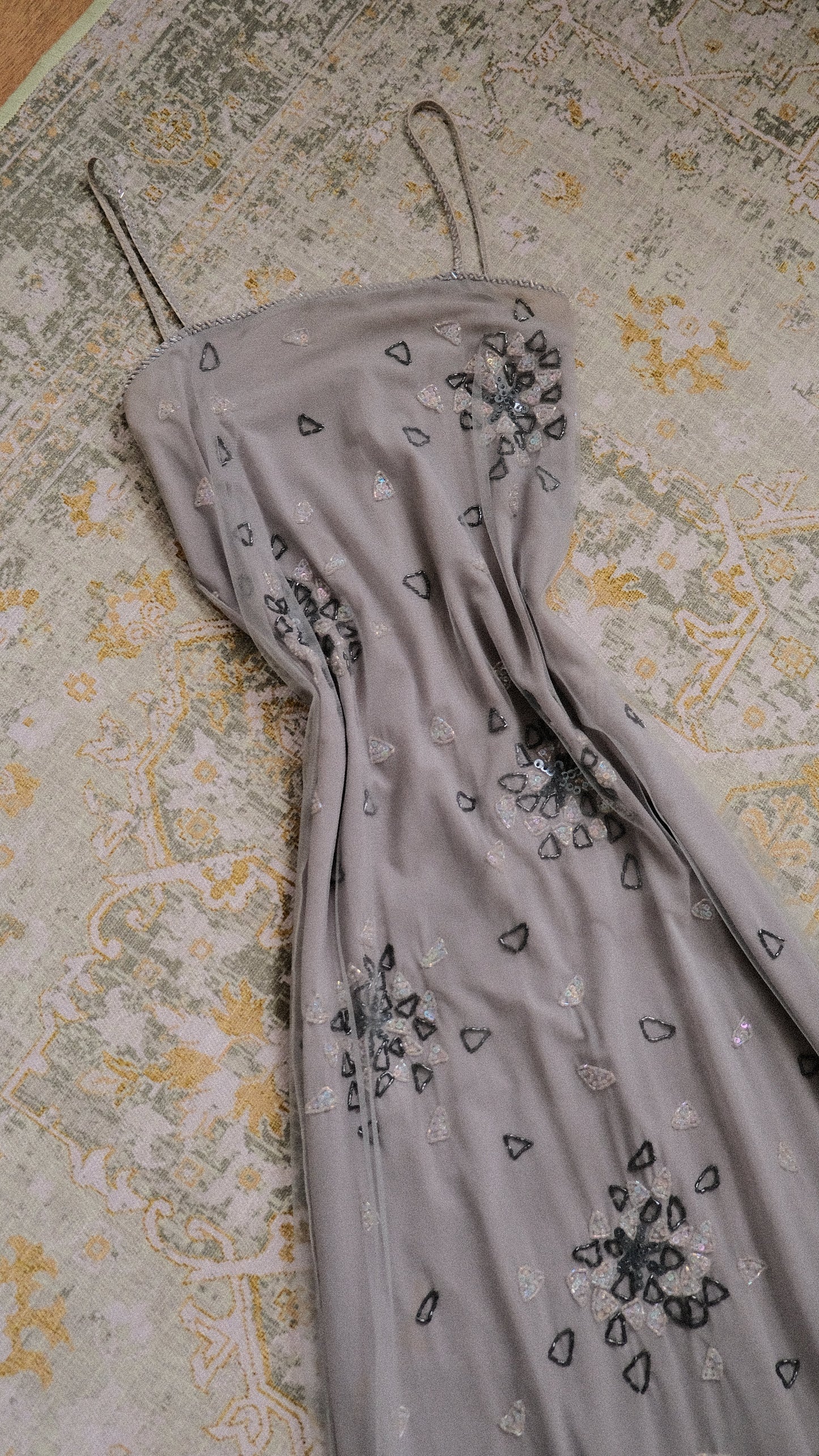 Dove Grey sheer dress (M-L)