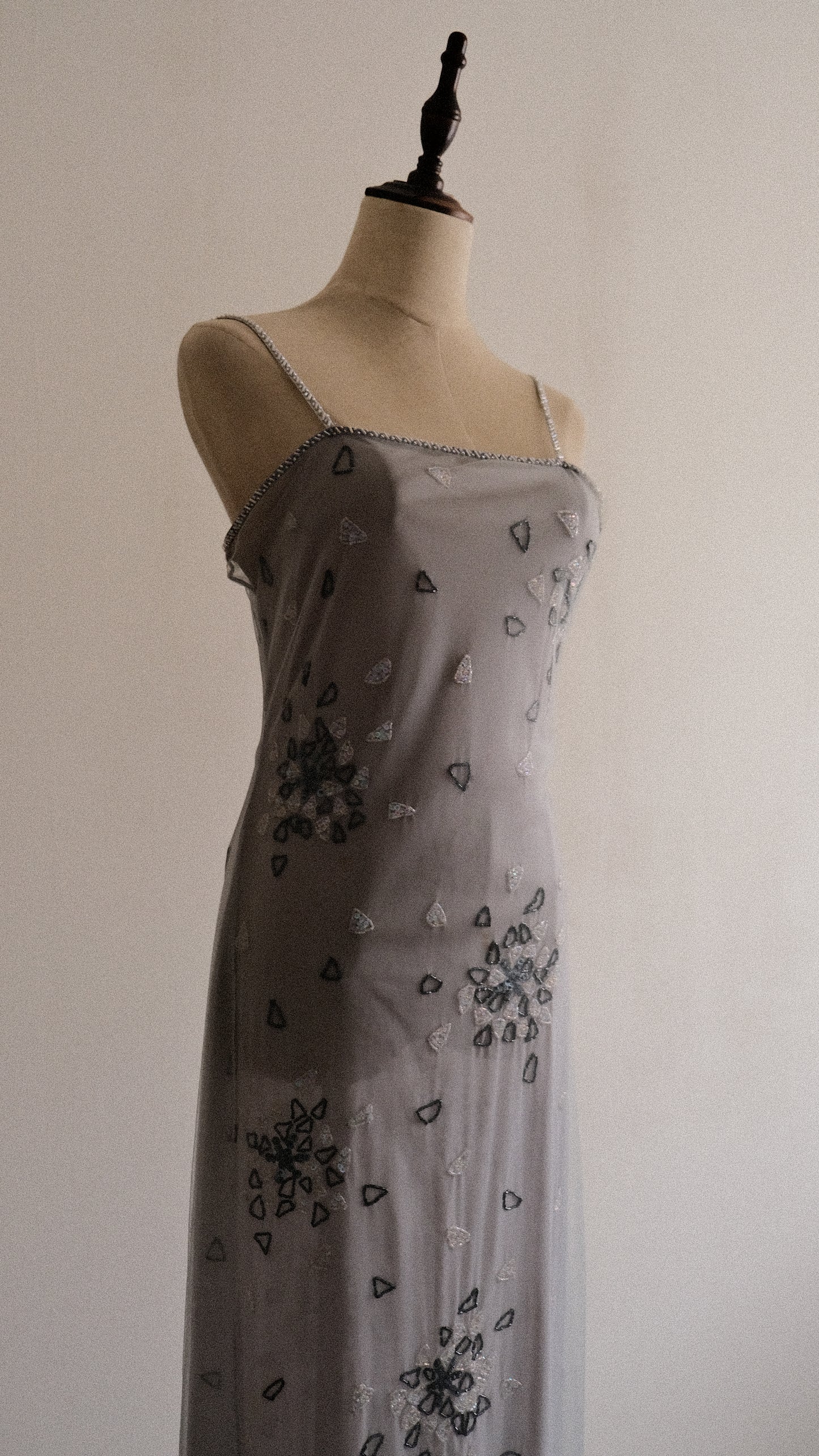 Dove Grey sheer dress (M-L)