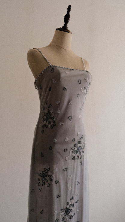 Dove Grey sheer dress (M-L)