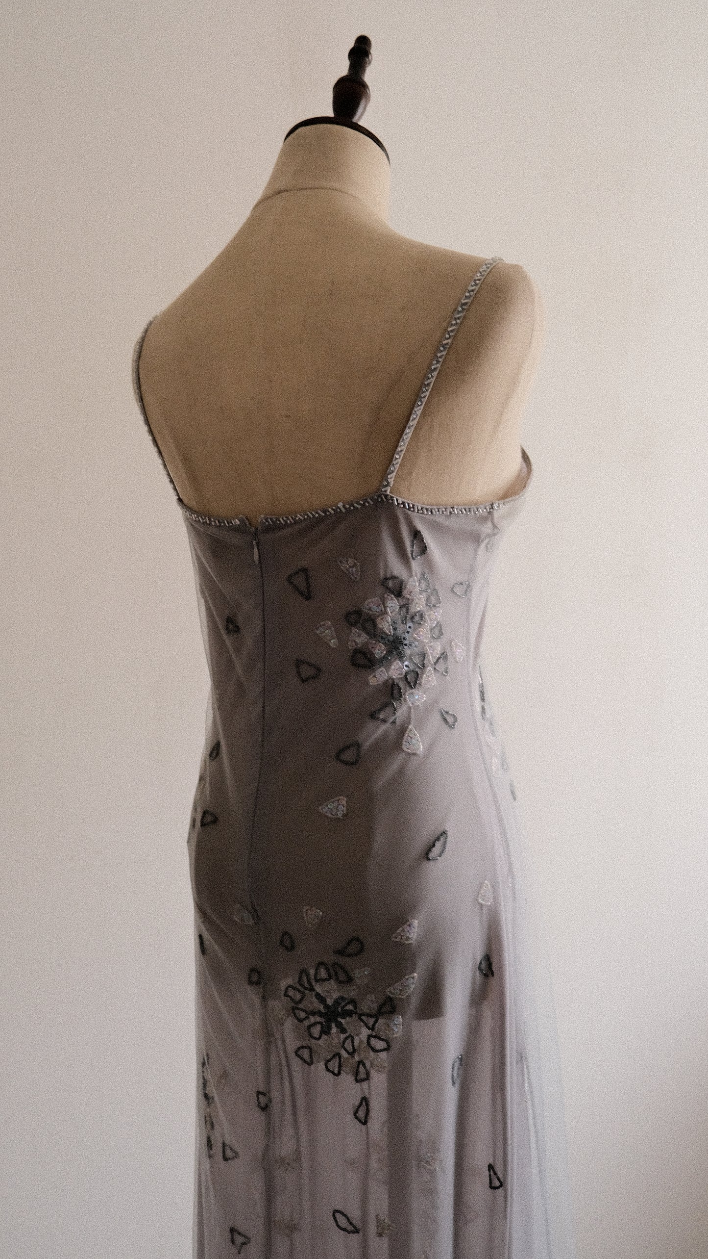 Dove Grey sheer dress (M-L)