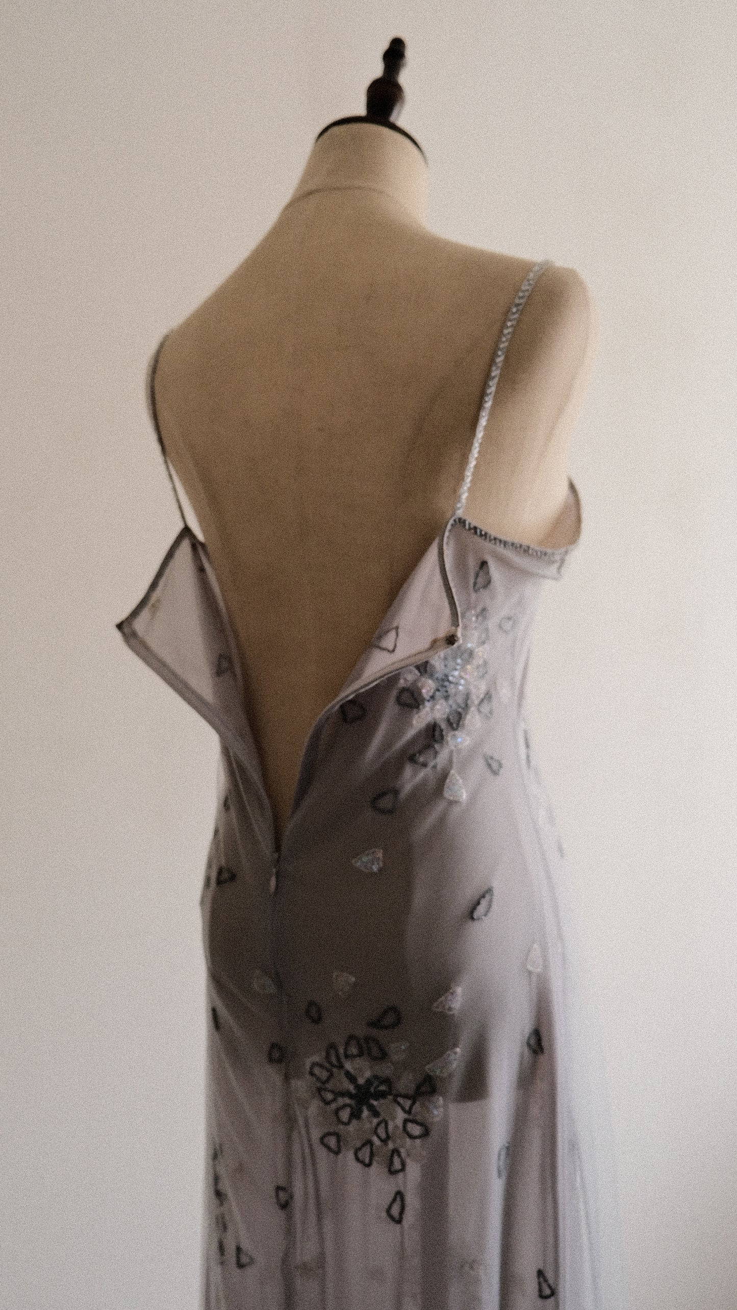 Dove Grey sheer dress (M-L)