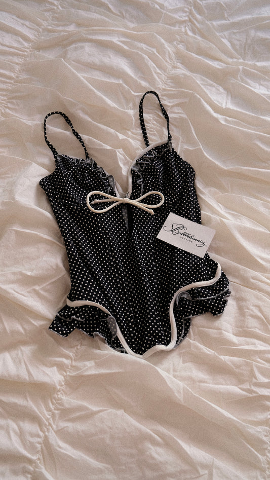 Vintage Italian polka dot corset (75B/34B)