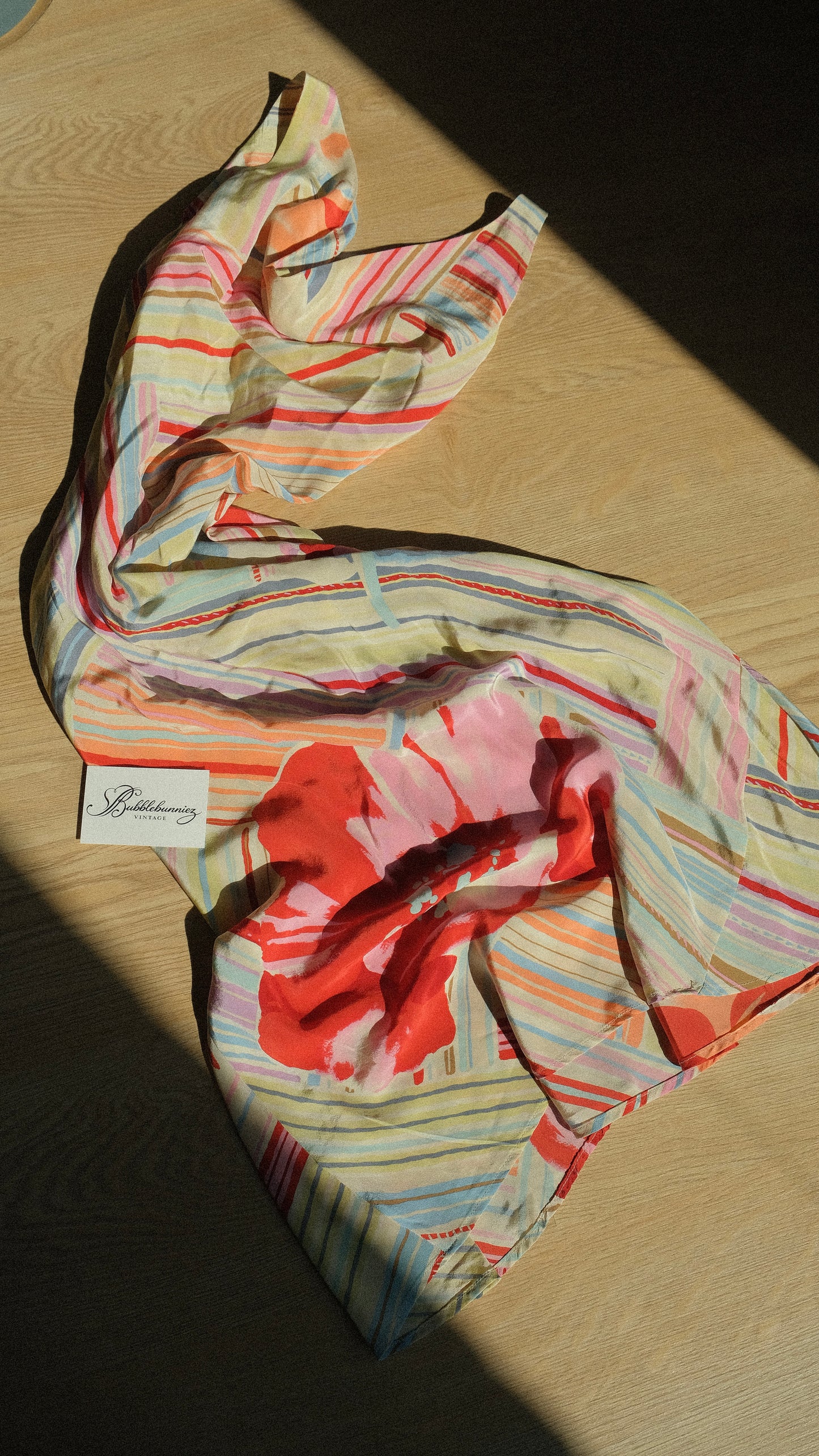 Colorful silk summer dress (M-L)