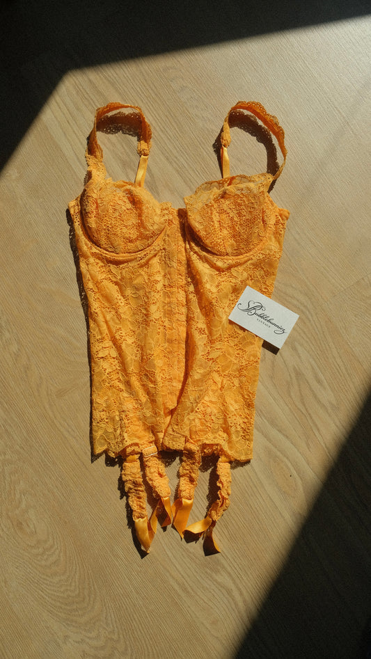 Vintage Malizia by La Perla citrus corset (36B/80B)