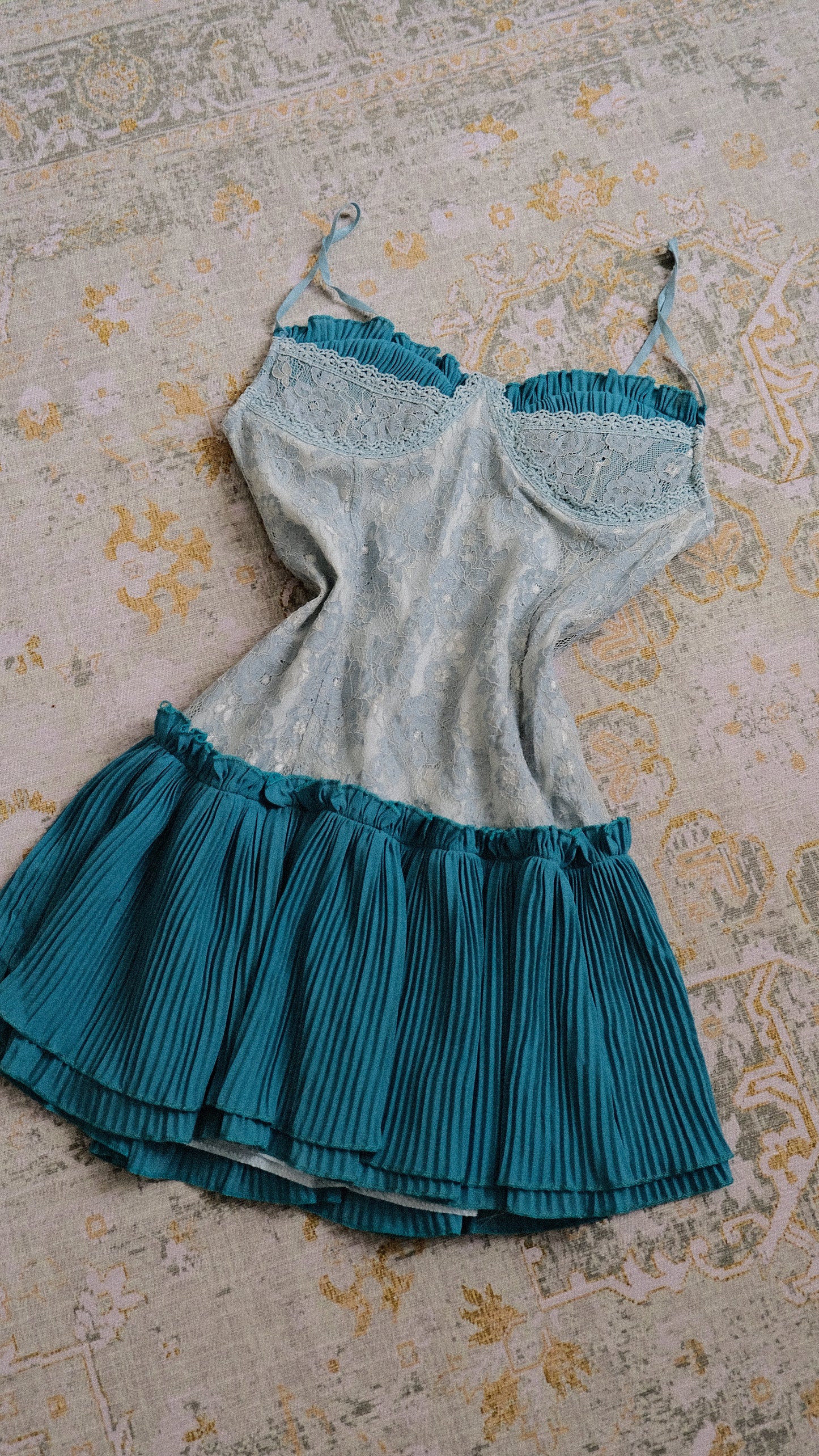 Aqua mini dress (S/M, M)