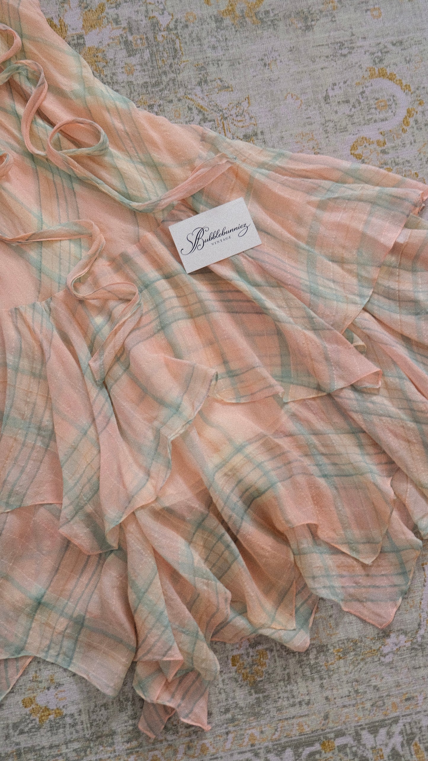 Vintage Polo Ralph Lauren soft pink plaid dress (S/M-M)