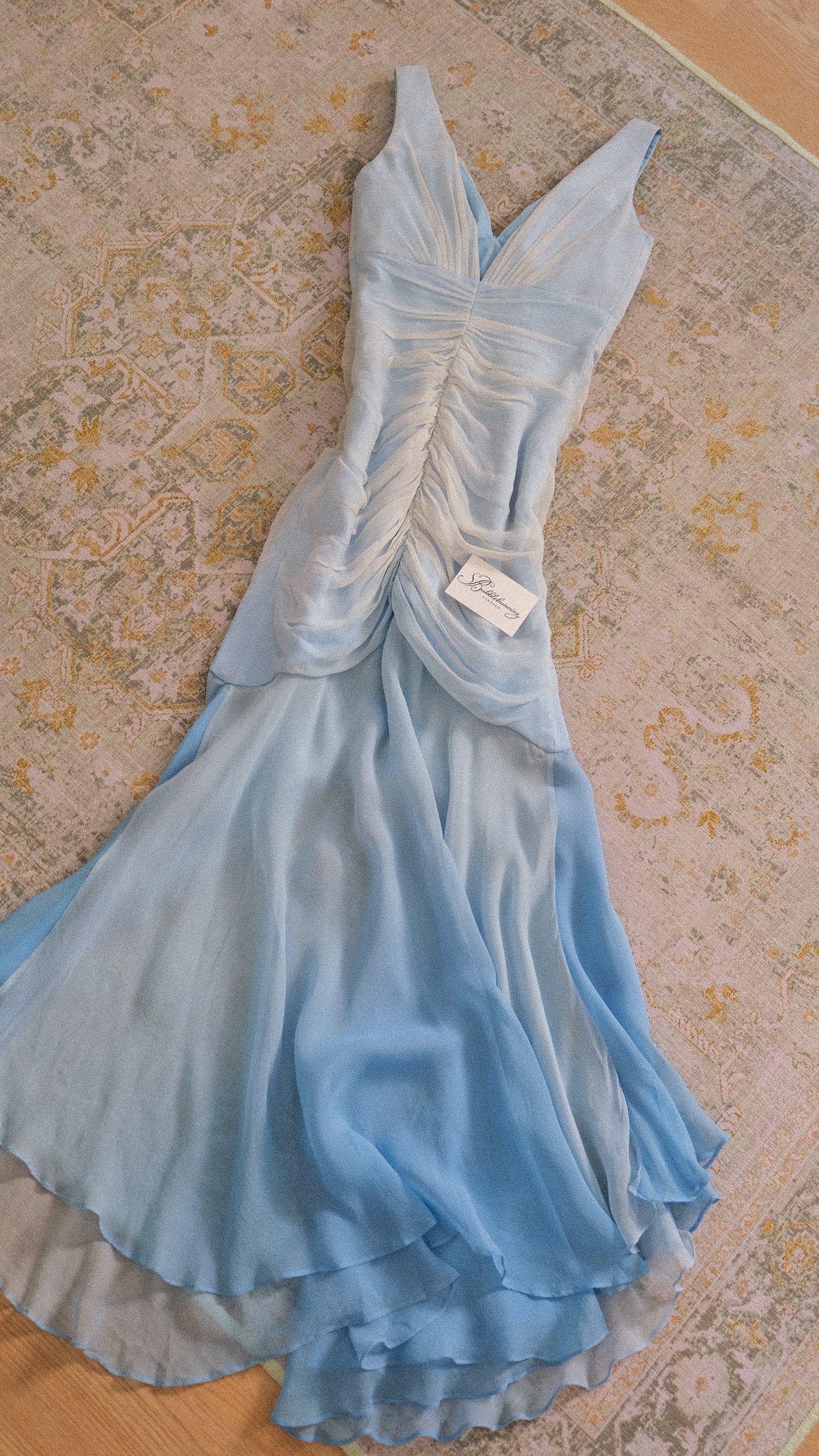 RARE Vintage Alyce flowy mermaid bustier dress (XS/S-S)
