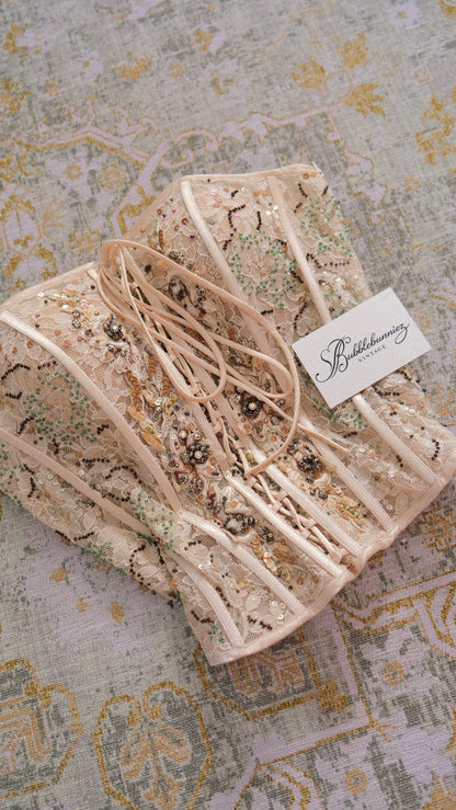 Vintage French creme bustier (S/M)