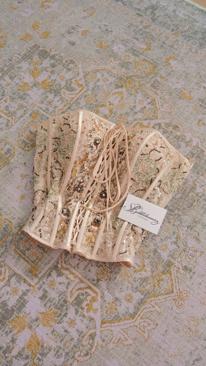 Vintage French creme bustier (S/M)