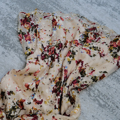 Ivory wildflower bloom dress (S/M, M)
