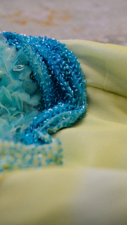 Ocean breeze cloud bustier dress (S, S/M)