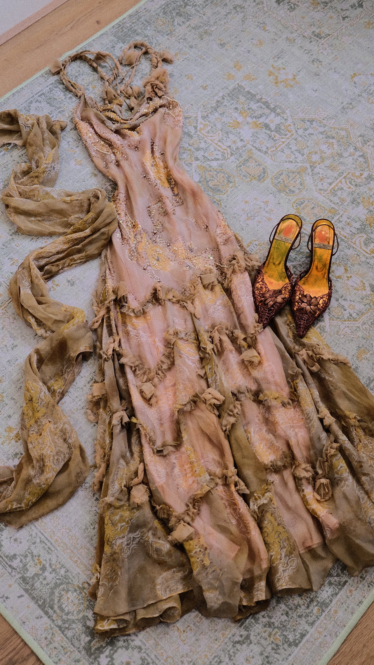 A latte macchiato ruffled fairy dress (M, M/L)