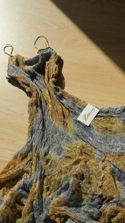 Vintage flowy forest dress (M-XL)